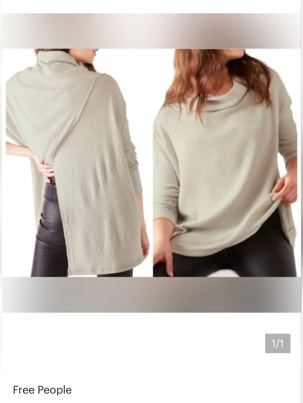 We The Intimately Free People Movement Juicy Ribbed Sweater Top NWT Sz XS Stone